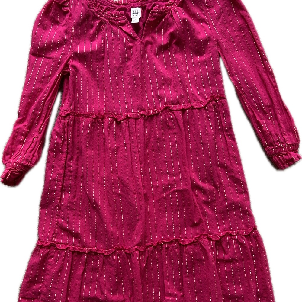GAP Fuchsia Long Sleeve Dress